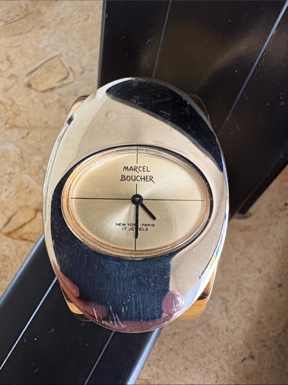 Marcel Boucher Gold-Tone Women’s Bracelet Watch